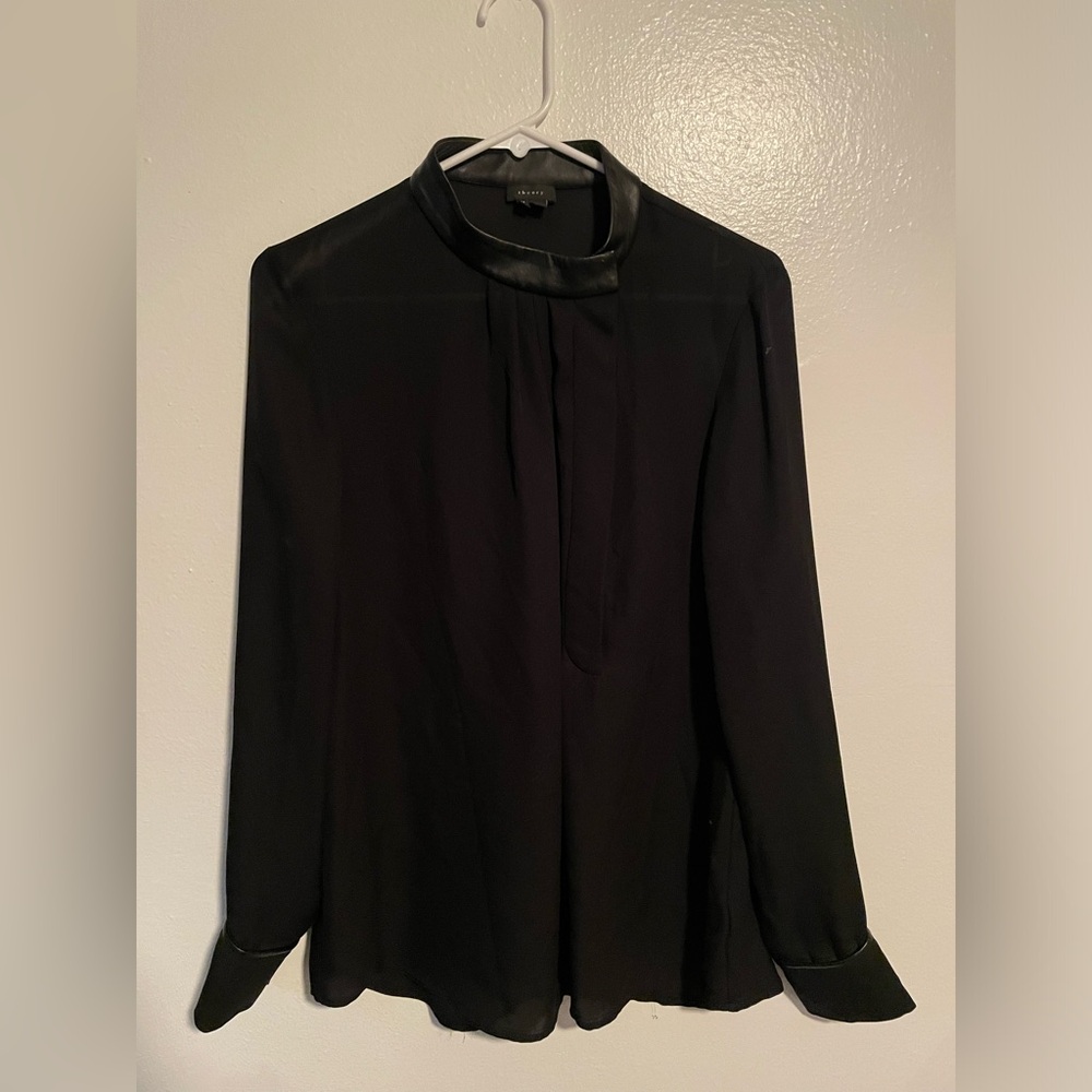 Theory Mixed Material Blouse - image 1